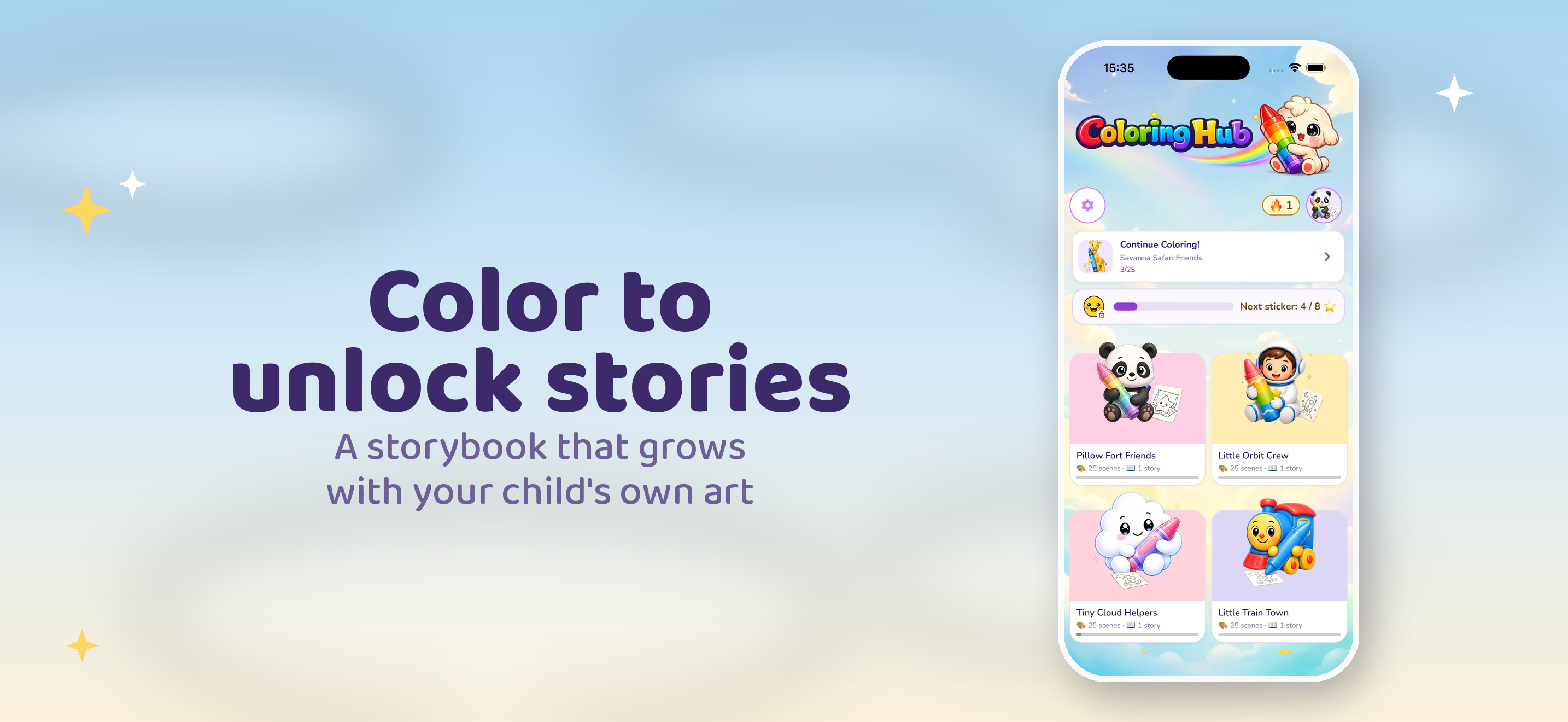 ColoringHub home screen