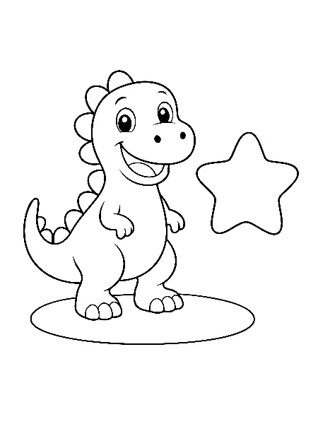 Dino Celebration Island coloring page