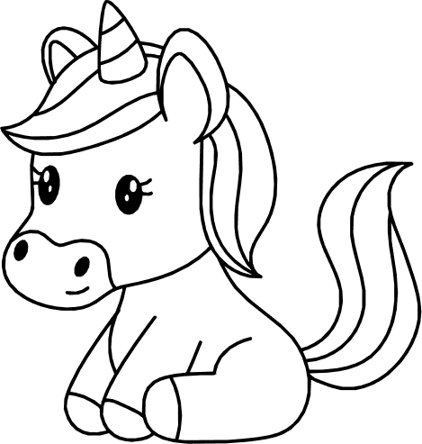 Unicorn Boyama Şablonu 2