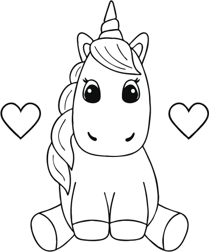 Unicorn Boyama Şablonu 18