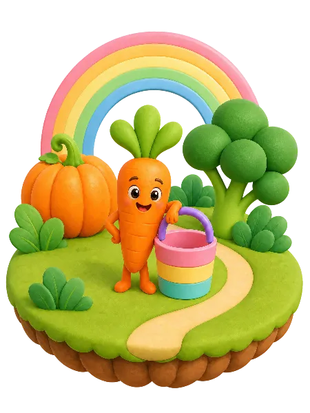 Rainbow Veggie Garden island