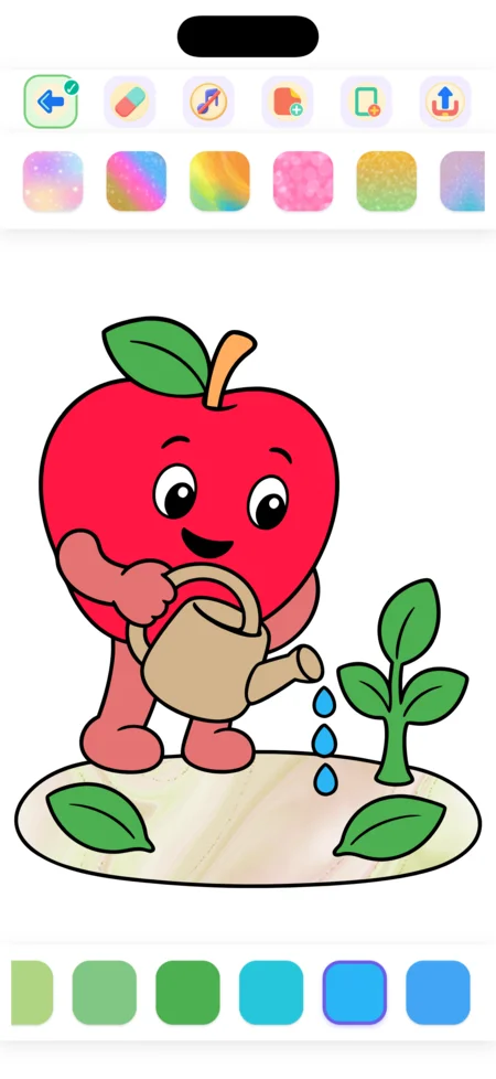 Colored apple friend page
