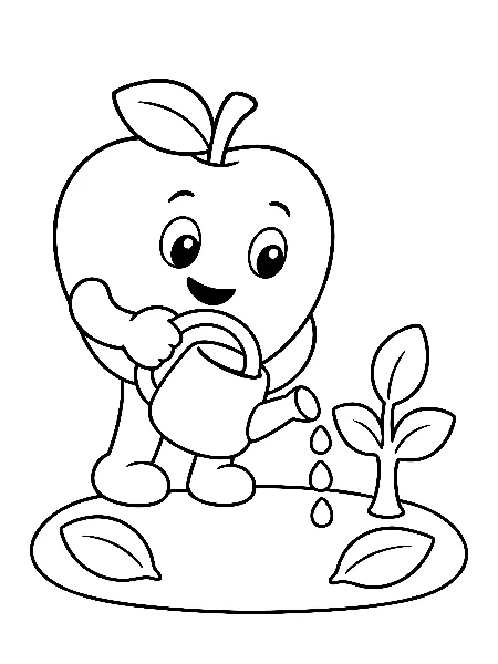 Fruit Garden Island coloring page