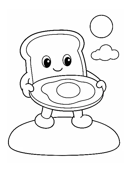 Sunny Breakfast Bay coloring page